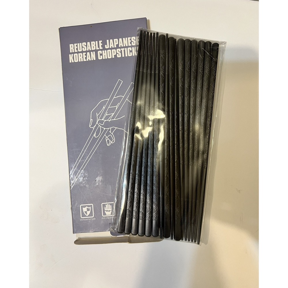 Reusable Fiberglass Japanese Korean Chopsticks 8 Pair